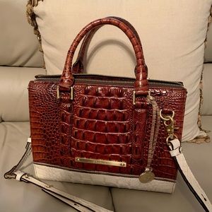 Brahmin Brown Crocodile Leather Hans bag
